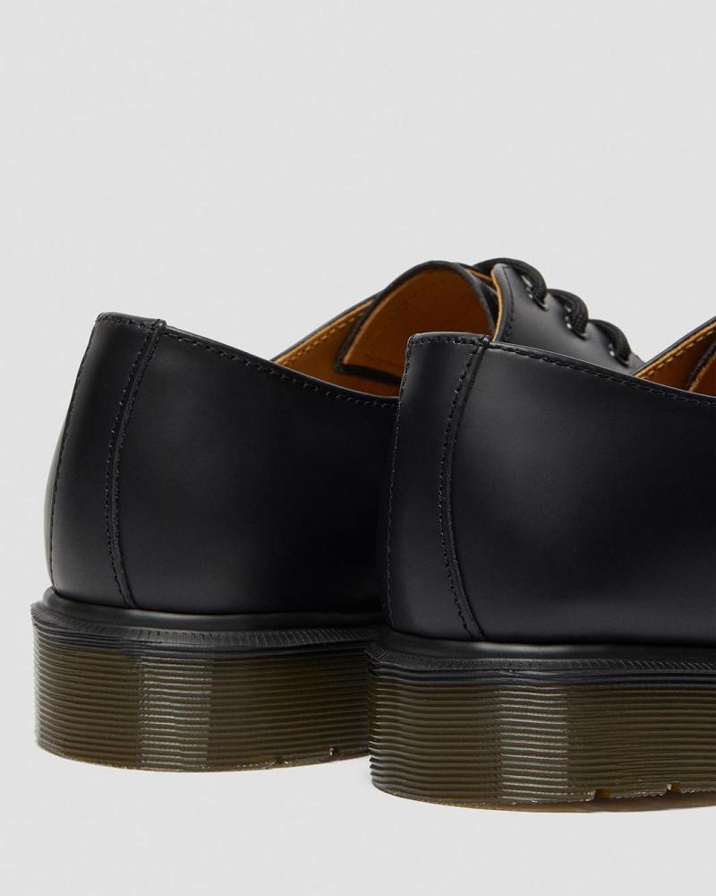 Black Women's Dr Martens 1461 Plain Welt Smooth Leather Oxfords Shoes | CA 365SGL